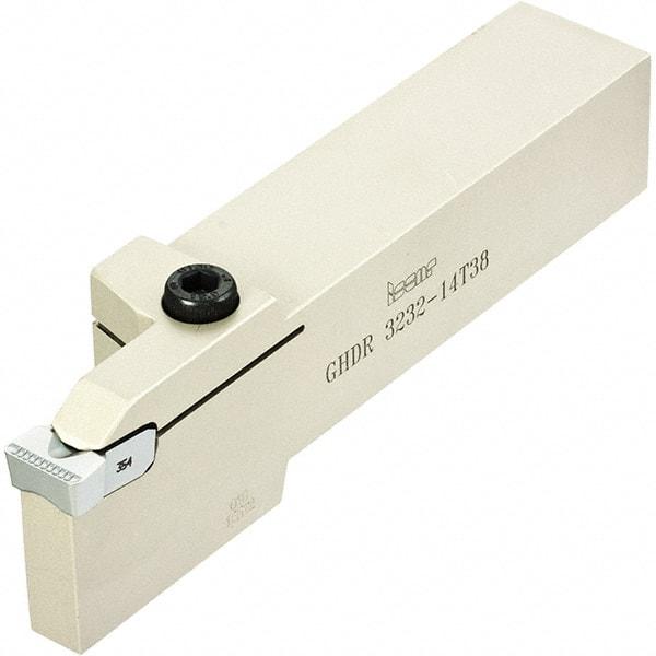 Iscar - GHD, External, Right Hand, 1.18" Max Depth of Cut, 0.472 to 0.572" Groove Width, Indexable Grooving Tool Holder - GIMY 1260, TIGER 1453 Insert Compatibility, 1-1/4" Shank Height, 1-1/4" Shank Width, 7" OAL - Americas Industrial Supply