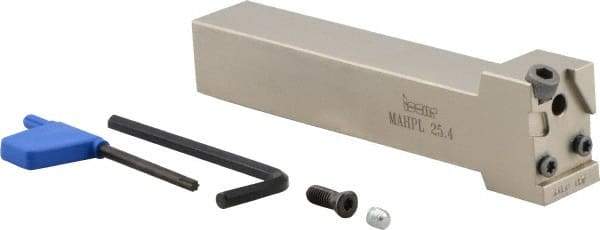 Iscar - MAHP, External, Left Hand, Indexable Grooving Tool Holder - DG.. 2.. Insert Compatibility, 1" Shank Height, 1" Shank Width, 6" OAL - Americas Industrial Supply