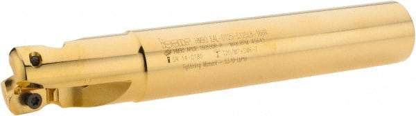 Iscar - 1-1/4" Cut Diam, 0.63" Max Depth of Cut, 1-1/4" Shank Diam, 8" OAL, Indexable Square Shoulder End Mill - Cylindrical Shank, 90° Lead Angle, Through Coolant, Series Helialu - Americas Industrial Supply