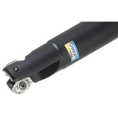 Iscar - 1-1/4" Cut Diam, 0.63" Max Depth of Cut, 1-1/4" Shank Diam, 8" OAL, Indexable Square Shoulder End Mill - Cylindrical Shank, 90° Lead Angle, Through Coolant, Series Helialu - Americas Industrial Supply