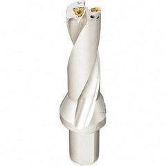 Iscar - 3.84" Max Drill Depth, 3xD, 1-9/32" Diam, Indexable Insert Drill - 1-1/4" Shank Diam, Whistle Notch Shank - Americas Industrial Supply