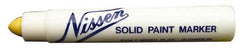 Markal - Yellow Solid Paint Marker - Soft Crayon Tip, Alcohol Base Ink - Americas Industrial Supply