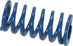 Associated Spring Raymond - 1/2" Hole Diam, 9/32" Rod Diam, 1" Free Length, Blue Die Spring - 55 Lb Max Deflection, 0.5" Max Deflection, Medium Duty, Chromium Alloy Steel - Americas Industrial Supply