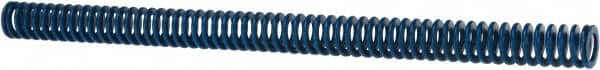 Associated Spring Raymond - 1/2" Hole Diam, 9/32" Rod Diam, 7-1/2" Free Length, Blue Die Spring - 45 Lb Max Deflection, 3.75" Max Deflection, Medium Duty, Chromium Alloy Steel - Americas Industrial Supply