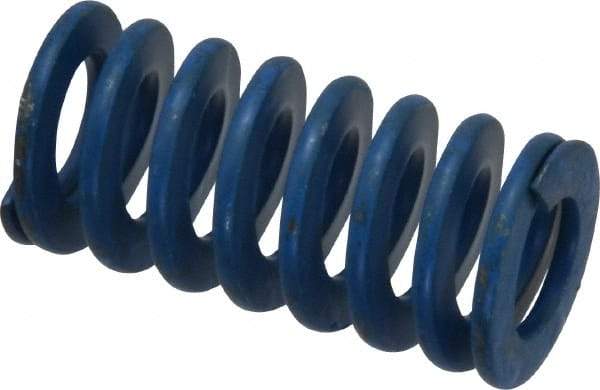 Associated Spring Raymond - 3/4" Hole Diam, 3/8" Rod Diam, 1-1/2" Free Length, Blue Die Spring - 150 Lb Max Deflection, 0.75" Max Deflection, Medium Duty, Chromium Alloy Steel - Americas Industrial Supply