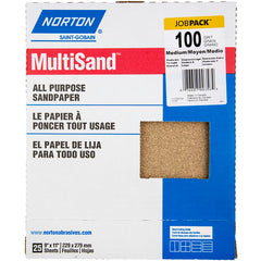11″ × 9″ Multisand Paper Sheet 100 Grit Medium Aluminum Oxide - Americas Industrial Supply