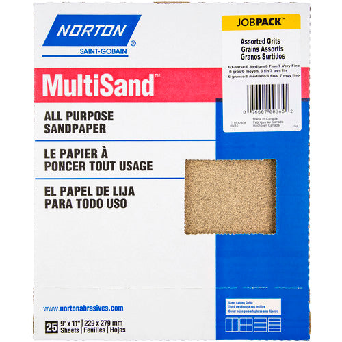 11″ × 9″ Multisand A211/A213/A212 Paper Sheet Aluminum Oxide - Americas Industrial Supply