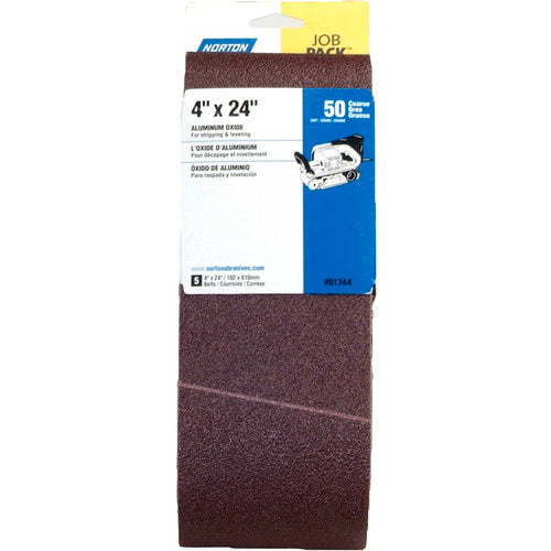 4″ × 24″ Metalite R215 Portable Belt 50 Grit Aluminum Oxide - Americas Industrial Supply