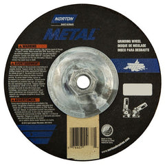 ‎7″ × 1/8″ × 5/8″-11 Norton Metal Non-Woven Depressed Center Wheel Type 27 Aluminum Oxide - Americas Industrial Supply