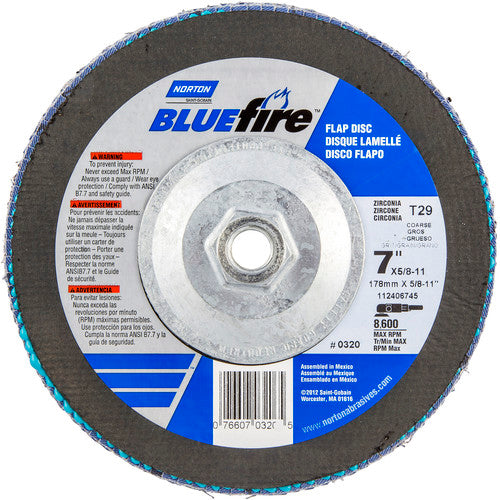 7″ × 1/4″ × 5/8″ 20X High Performance Flap Disc Type 29 80 Grit - Americas Industrial Supply