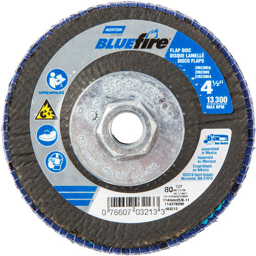 ‎4-1/2″ × 1/4″ × 5/8″-11 20X High Performance Flap Disc Type 29 Conical 80 Grit - Americas Industrial Supply