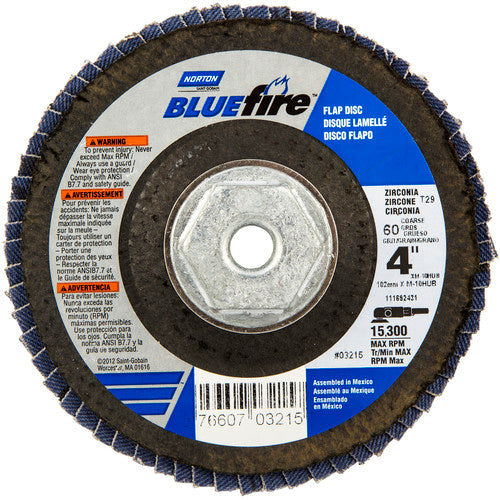 4″ × 1/4″ × 5/8″ 20X High Performance Flap Disc Type 29 60 Grit - Americas Industrial Supply