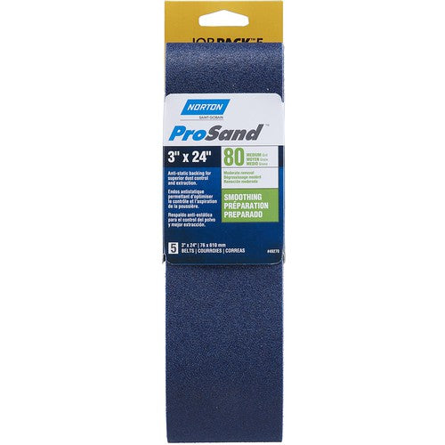 3″ × 24″ NorZon R811 Portable Belt 80 Grit Zirconia Alumina - Americas Industrial Supply