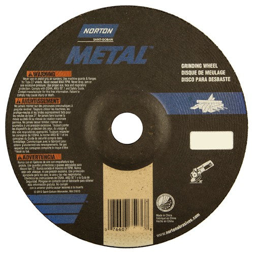 7″ × 1/4″ × 7/8″ Gemini Non-Woven Depressed Center Wheel Type 27 24 Grit Aluminum Oxide - Americas Industrial Supply