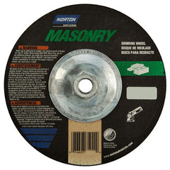 ‎7″ × 1/4″ × 5/8″-11 Non-Woven Depressed Center Wheel Type 27 24 Grit Silicon Carbide - Americas Industrial Supply