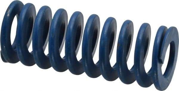 Associated Spring Raymond - 1" Hole Diam, 1/2" Rod Diam, 2-1/2" Free Length, Blue Die Spring - 250 Lb Max Deflection, 1.25" Max Deflection, Medium Duty, Chromium Alloy Steel - Americas Industrial Supply