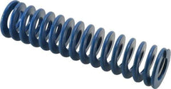 Associated Spring Raymond - 1-1/4" Hole Diam, 5/8" Rod Diam, 5" Free Length, Blue Die Spring - 340 Lb Max Deflection, 2.5" Max Deflection, Medium Duty, Chromium Alloy Steel - Americas Industrial Supply