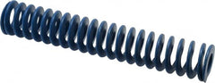 Associated Spring Raymond - 1-1/4" Hole Diam, 5/8" Rod Diam, 7" Free Length, Blue Die Spring - 364 Lb Max Deflection, 3.5" Max Deflection, Medium Duty, Chromium Alloy Steel - Americas Industrial Supply