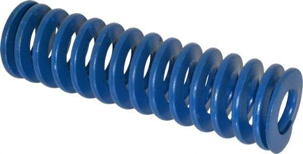 Associated Spring Raymond - 2" Hole Diam, 1" Rod Diam, 7" Free Length, Blue Die Spring - 1092 Lb Max Deflection, 3.5" Max Deflection, Medium Duty, Chromium Alloy Steel - Americas Industrial Supply