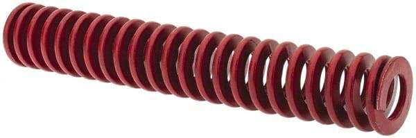 Associated Spring Raymond - 1" Hole Diam, 1/2" Rod Diam, 6" Free Length, Red Die Spring - 266.4 Lb Max Deflection, 2.22" Max Deflection, Medium Heavy Duty, Chromium Alloy Steel - Americas Industrial Supply