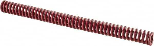 Associated Spring Raymond - 1" Hole Diam, 1/2" Rod Diam, 12" Free Length, Red Die Spring - 275.3 Lb Max Deflection, 4.44" Max Deflection, Medium Heavy Duty, Chromium Alloy Steel - Americas Industrial Supply