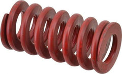 Associated Spring Raymond - 1-1/4" Hole Diam, 5/8" Rod Diam, 2-1/2" Free Length, Red Die Spring - 577.2 Lb Max Deflection, 0.93" Max Deflection, Medium Heavy Duty, Chromium Alloy Steel - Americas Industrial Supply