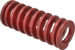 Associated Spring Raymond - 1-1/4" Hole Diam, 5/8" Rod Diam, 3" Free Length, Red Die Spring - 568.3 Lb Max Deflection, 1.11" Max Deflection, Medium Heavy Duty, Chromium Alloy Steel - Americas Industrial Supply