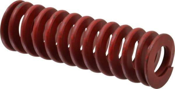 Associated Spring Raymond - 1-1/4" Hole Diam, 5/8" Rod Diam, 4" Free Length, Red Die Spring - 544.6 Lb Max Deflection, 1.48" Max Deflection, Medium Heavy Duty, Chromium Alloy Steel - Americas Industrial Supply