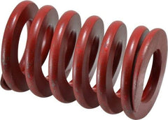 Associated Spring Raymond - 2" Hole Diam, 1" Rod Diam, 3" Free Length, Red Die Spring - 1065.6 Lb Max Deflection, 1.11" Max Deflection, Medium Heavy Duty, Chromium Alloy Steel - Americas Industrial Supply