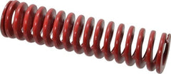 Associated Spring Raymond - 2" Hole Diam, 1" Rod Diam, 8" Free Length, Red Die Spring - 1041.9 Lb Max Deflection, 2.96" Max Deflection, Medium Heavy Duty, Chromium Alloy Steel - Americas Industrial Supply