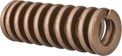 Associated Spring Raymond - 1-1/2" Hole Diam, 3/4" Rod Diam, 4" Free Length, Gold Die Spring - 1094.4 Lb Max Deflection, 1.2" Max Deflection, Heavy Duty, Chromium Alloy Steel - Americas Industrial Supply