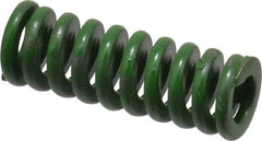 Associated Spring Raymond - 3/8" Hole Diam, 3/16" Rod Diam, 1" Free Length, Green Die Spring - 55 Lb Max Deflection, 0.25" Max Deflection, Extra Heavy Duty, Chromium Alloy Steel - Americas Industrial Supply