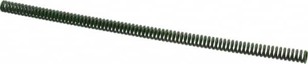 Associated Spring Raymond - 1/2" Hole Diam, 9/32" Rod Diam, 12" Free Length, Green Die Spring - 75 Lb Max Deflection, 3" Max Deflection, Extra Heavy Duty, Chromium Alloy Steel - Americas Industrial Supply