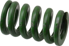 Associated Spring Raymond - 5/8" Hole Diam, 11/32" Rod Diam, 1" Free Length, Green Die Spring - 157.5 Lb Max Deflection, 0.25" Max Deflection, Extra Heavy Duty, Chromium Alloy Steel - Americas Industrial Supply