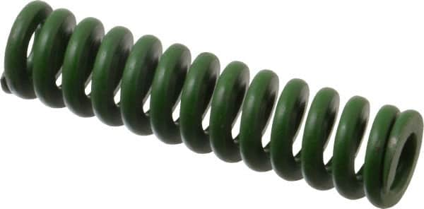 Associated Spring Raymond - 3/4" Hole Diam, 3/8" Rod Diam, 3" Free Length, Green Die Spring - 303.8 Lb Max Deflection, 0.75" Max Deflection, Extra Heavy Duty, Chromium Alloy Steel - Americas Industrial Supply