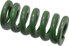 Associated Spring Raymond - 1" Hole Diam, 1/2" Rod Diam, 2" Free Length, Green Die Spring - 580 Lb Max Deflection, 0.5" Max Deflection, Extra Heavy Duty, Chromium Alloy Steel - Americas Industrial Supply