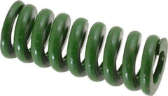 Associated Spring Raymond - 1" Hole Diam, 1/2" Rod Diam, 2-1/2" Free Length, Green Die Spring - 560 Lb Max Deflection, 0.63" Max Deflection, Extra Heavy Duty, Chromium Alloy Steel - Americas Industrial Supply