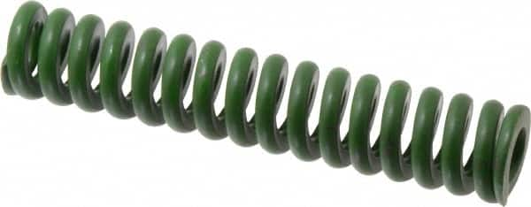 Associated Spring Raymond - 1" Hole Diam, 1/2" Rod Diam, 5" Free Length, Green Die Spring - 540 Lb Max Deflection, 1.25" Max Deflection, Extra Heavy Duty, Chromium Alloy Steel - Americas Industrial Supply