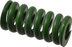 Associated Spring Raymond - 1-1/4" Hole Diam, 5/8" Rod Diam, 2-1/2" Free Length, Green Die Spring - 900 Lb Max Deflection, 0.63" Max Deflection, Extra Heavy Duty, Chromium Alloy Steel - Americas Industrial Supply