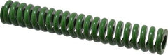 Associated Spring Raymond - 1-1/4" Hole Diam, 5/8" Rod Diam, 8" Free Length, Green Die Spring - 832 Lb Max Deflection, 2" Max Deflection, Extra Heavy Duty, Chromium Alloy Steel - Americas Industrial Supply