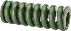 Associated Spring Raymond - 1-1/2" Hole Diam, 3/4" Rod Diam, 4" Free Length, Green Die Spring - 1712 Lb Max Deflection, 1" Max Deflection, Extra Heavy Duty, Chromium Alloy Steel - Americas Industrial Supply