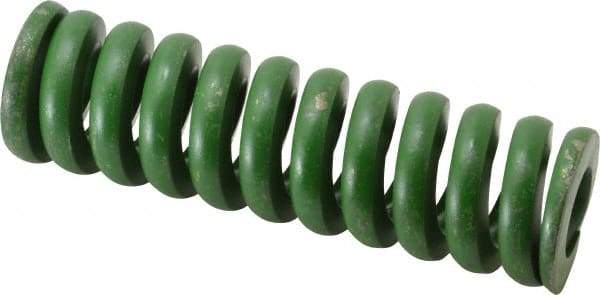 Associated Spring Raymond - 1-1/2" Hole Diam, 3/4" Rod Diam, 5" Free Length, Green Die Spring - 1700 Lb Max Deflection, 1.25" Max Deflection, Extra Heavy Duty, Chromium Alloy Steel - Americas Industrial Supply