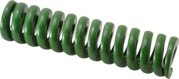 Associated Spring Raymond - 1-1/2" Hole Diam, 3/4" Rod Diam, 6" Free Length, Green Die Spring - 1656 Lb Max Deflection, 1.5" Max Deflection, Extra Heavy Duty, Chromium Alloy Steel - Americas Industrial Supply