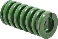 Associated Spring Raymond - 2" Hole Diam, 1" Rod Diam, 4" Free Length, Green Die Spring - 2200 Lb Max Deflection, 1" Max Deflection, Extra Heavy Duty, Chromium Alloy Steel - Americas Industrial Supply