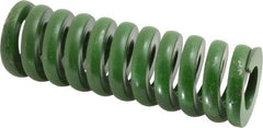 Associated Spring Raymond - 2" Hole Diam, 1" Rod Diam, 6" Free Length, Green Die Spring - 2124 Lb Max Deflection, 1.5" Max Deflection, Extra Heavy Duty, Chromium Alloy Steel - Americas Industrial Supply