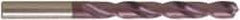 Guhring - 10.2mm 118° Solid Carbide Jobber Drill - FIREX Finish, Right Hand Cut, Spiral Flute, Straight Shank, 133mm OAL, Faceted Point - Americas Industrial Supply