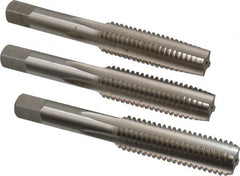 Hertel - 1/2-13 UNC, 4 Flute, Bottoming, Plug & Taper, Bright Finish, High Speed Steel Tap Set - 3-3/8" OAL, 2B/3B Class of Fit - Americas Industrial Supply