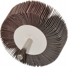 Value Collection - 3" Diam x 1" Face Width, Very Fine Aluminum Oxide Coated Mounted Flap Wheel - 1/4" Shank Mount, 180 Grit, 20,000 Max RPM - Americas Industrial Supply