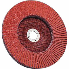 3M - 4-1/2" 50 Grit 7/8" Center Hole Type 27 Ceramic Flap Disc - Americas Industrial Supply