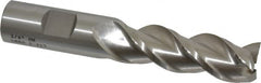 Cleveland - 3/4", 2-1/4" LOC, 3/4" Shank Diam, 4-1/2" OAL, 3 Flute, Powdered Metal Square End Mill - Single End, Uncoated, Spiral Flute, 42° Helix, Centercutting, Right Hand Cut, Right Hand Flute, Series PM-539R - Americas Industrial Supply